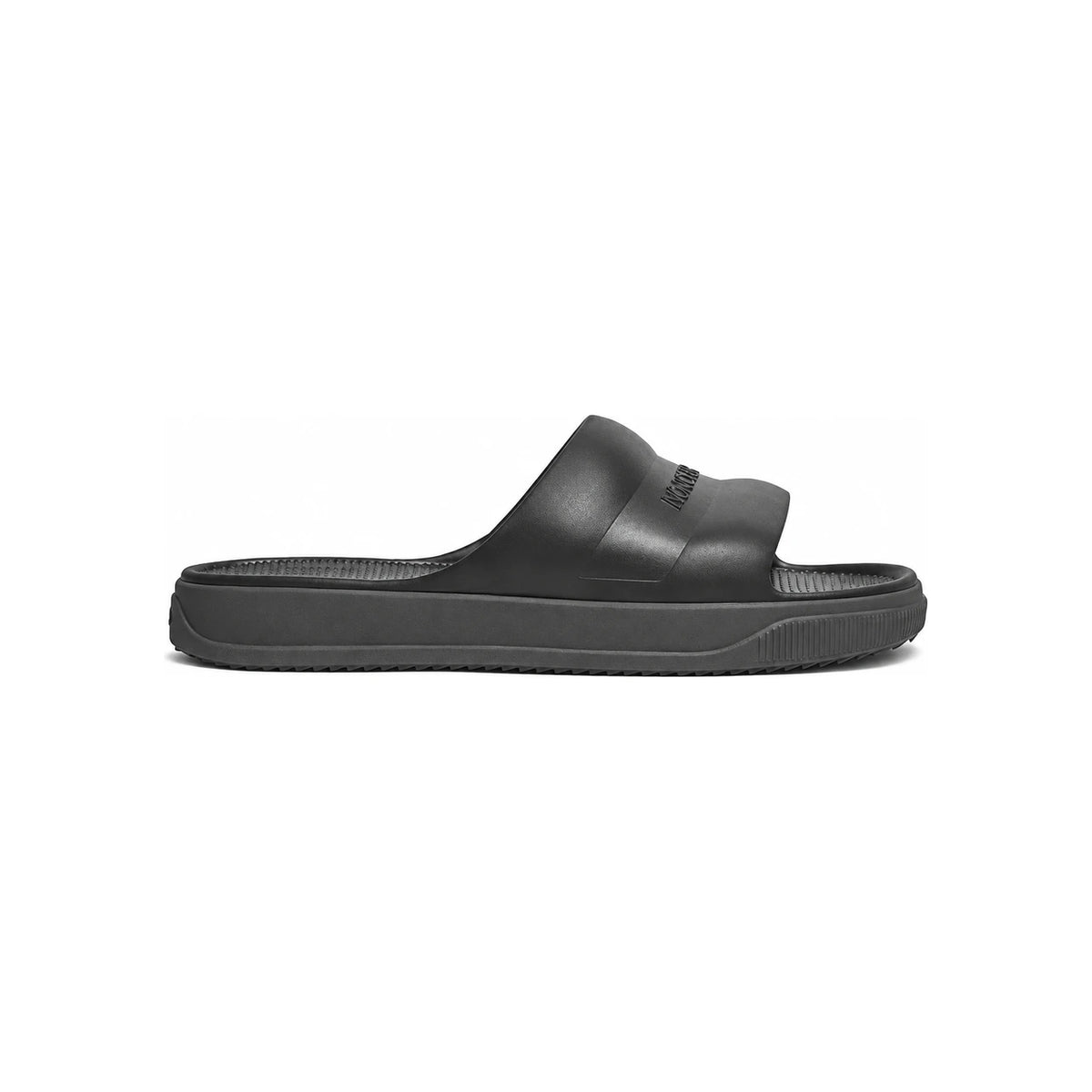 Moncler Black Leather Slide Sandals