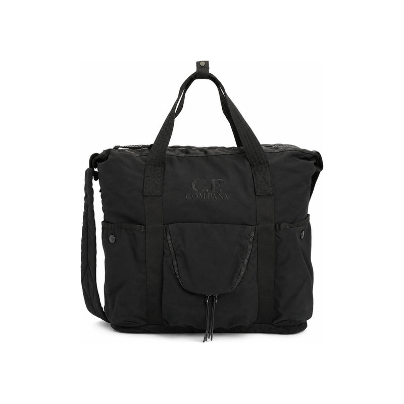 CP Company Black Nylon Tote Bag for Men