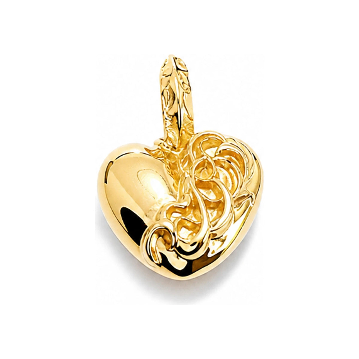 Chrome Hearts CH Heart Mini Charm 22K Gold Necklace/Pendant