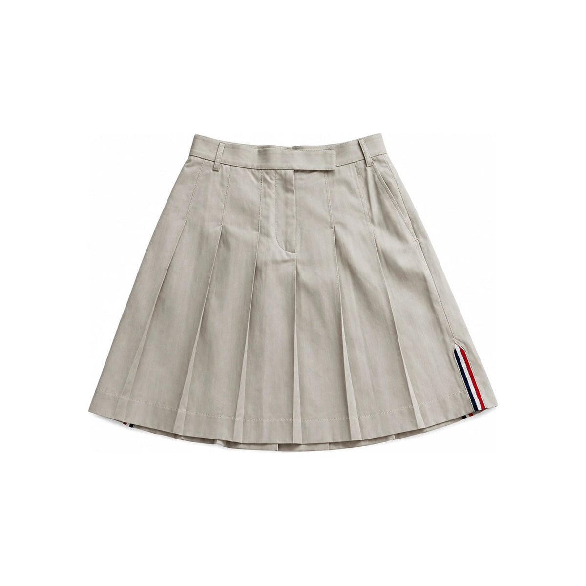THOM BROWNE Women's Cotton Suiting Pleated Midi Skirt