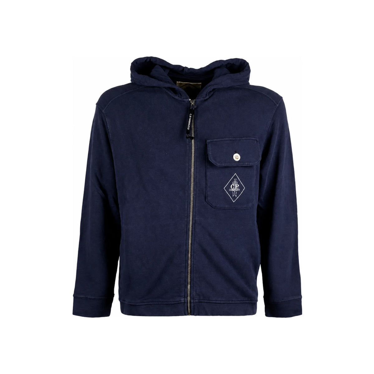 CP Company Black Cotton Hooded Sweatshirt