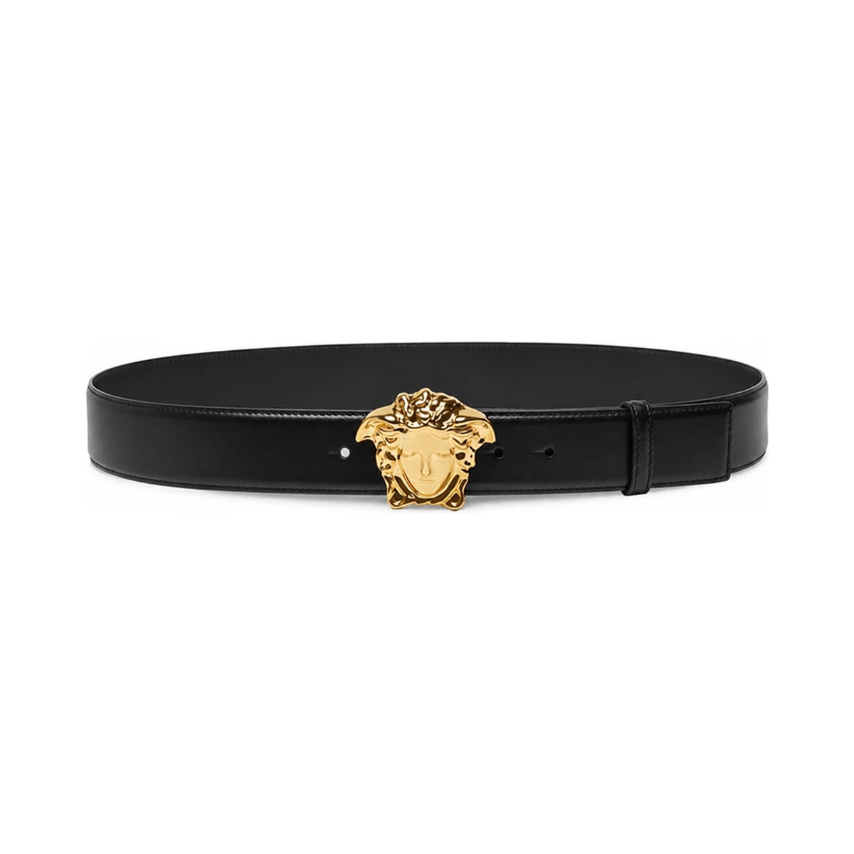 Versace Men’s Medusa Gold-Tone Leather Belt