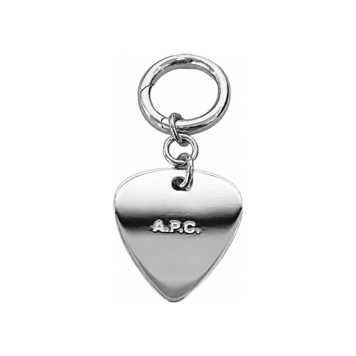 A.P.C. Silver Logo Heart Keyring Keychain MEAEC F66087 RAB