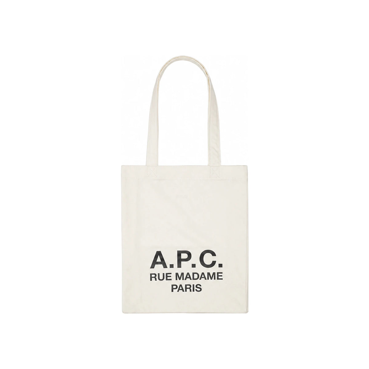 A.P.C. White Leather Lou Rue 20 Tote Bag M67064 AAD