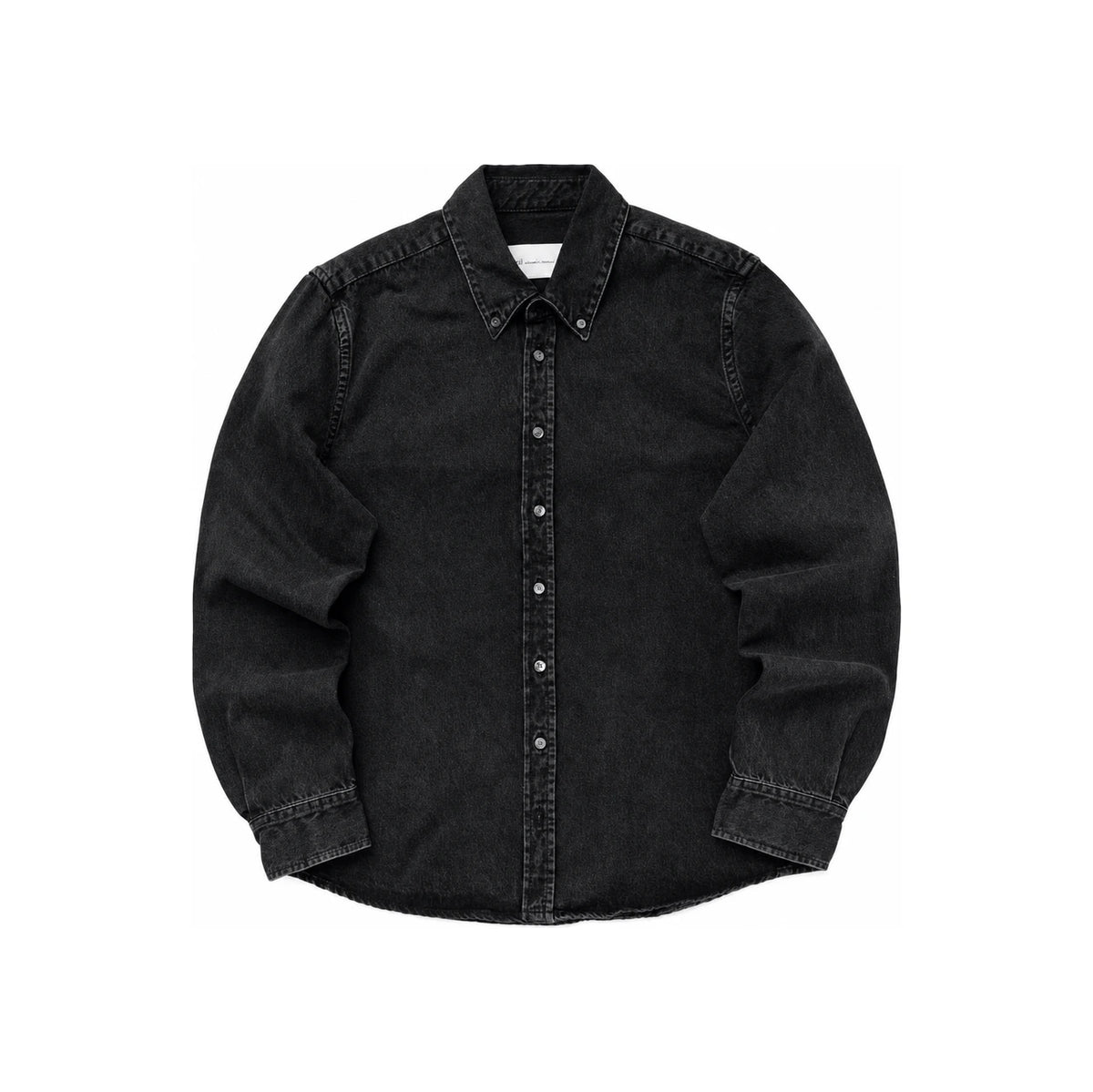 AMI Denim Cotton De Coeur Long-Sleeve Shirt