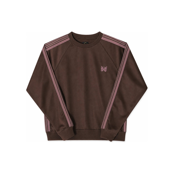 NEEDLES Polyester Smooth Track Crewneck Sweatshirt for Men RW315 ABrown