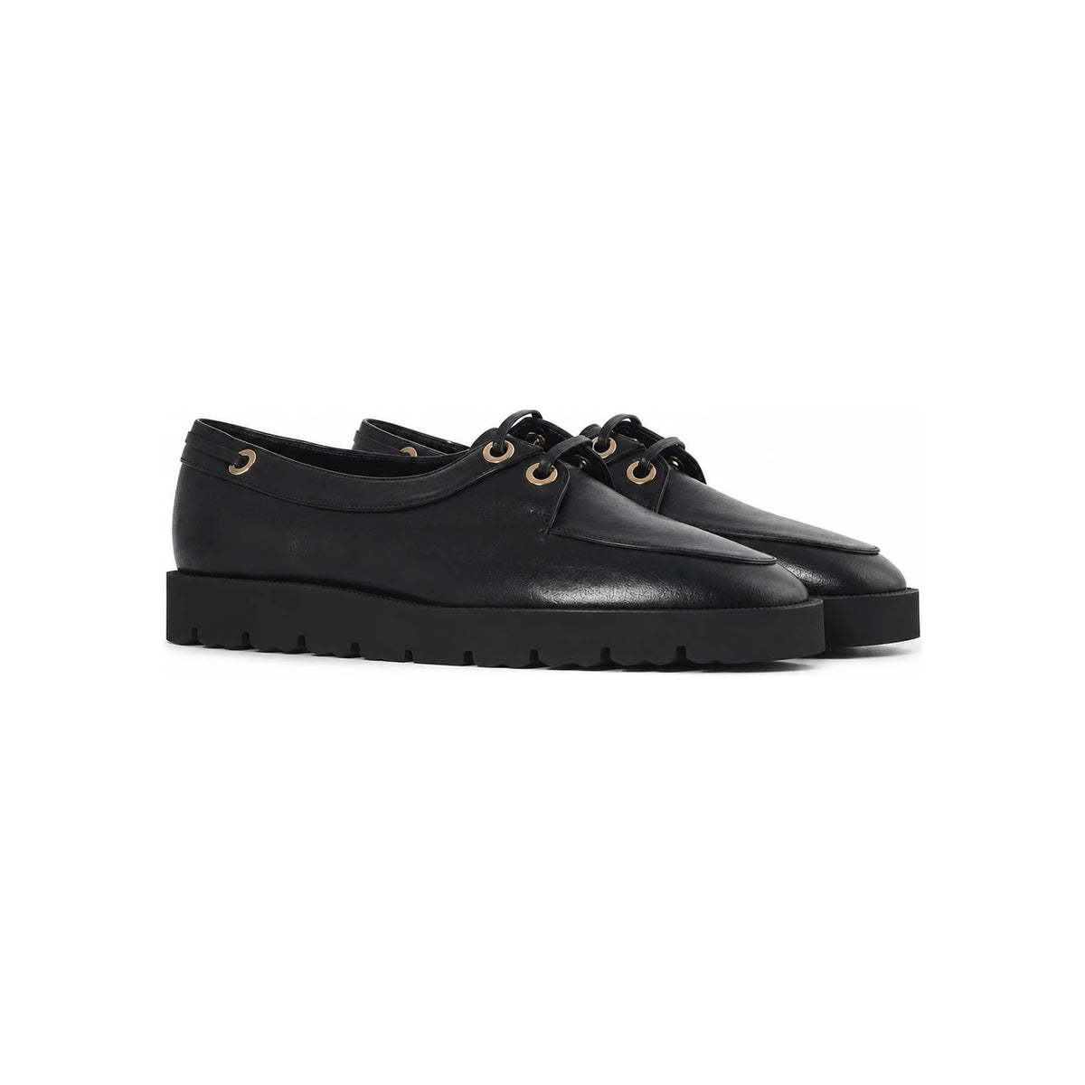 CELINE Supple Calfskin Deck Penny Loafers Black