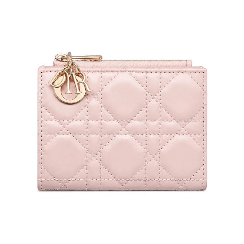 DIOR Lady Dahlia Leather Compact Wallet