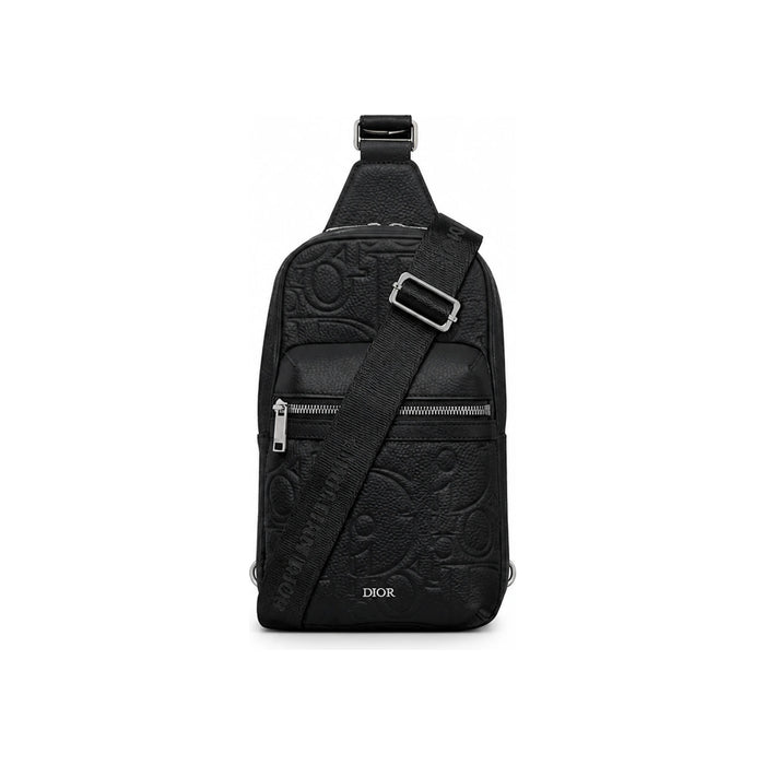 DIOR Rider 20 Leather Sling Bag Hip Pack Black
