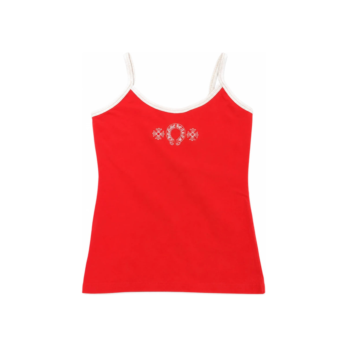 Chrome Hearts Horseshoe Logo Red Tank Top Sleeveless Shirt
