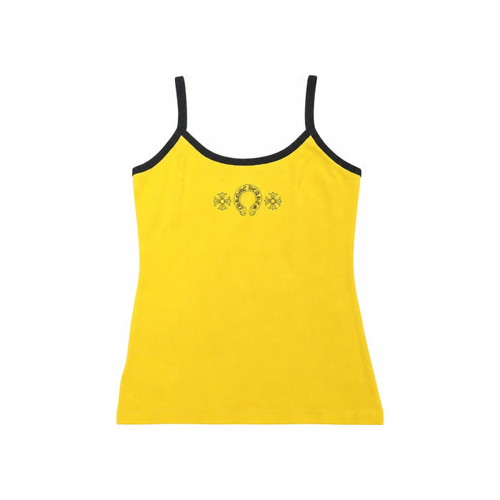 Chrome Hearts Yellow Horseshoe Logo Tank Top Shirt
