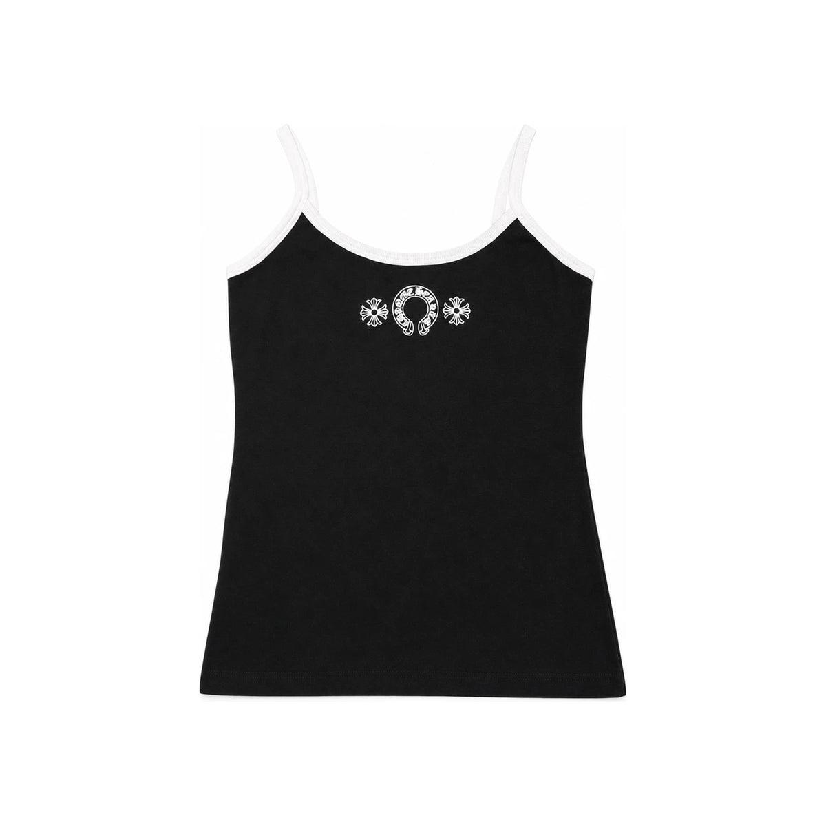 Chrome Hearts Horseshoe Logo Black Tank Top Sleeveless Shirt