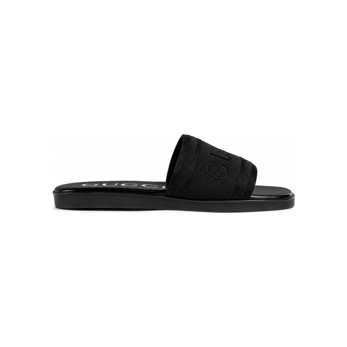 GUCCI Black Leather Sandals for Men