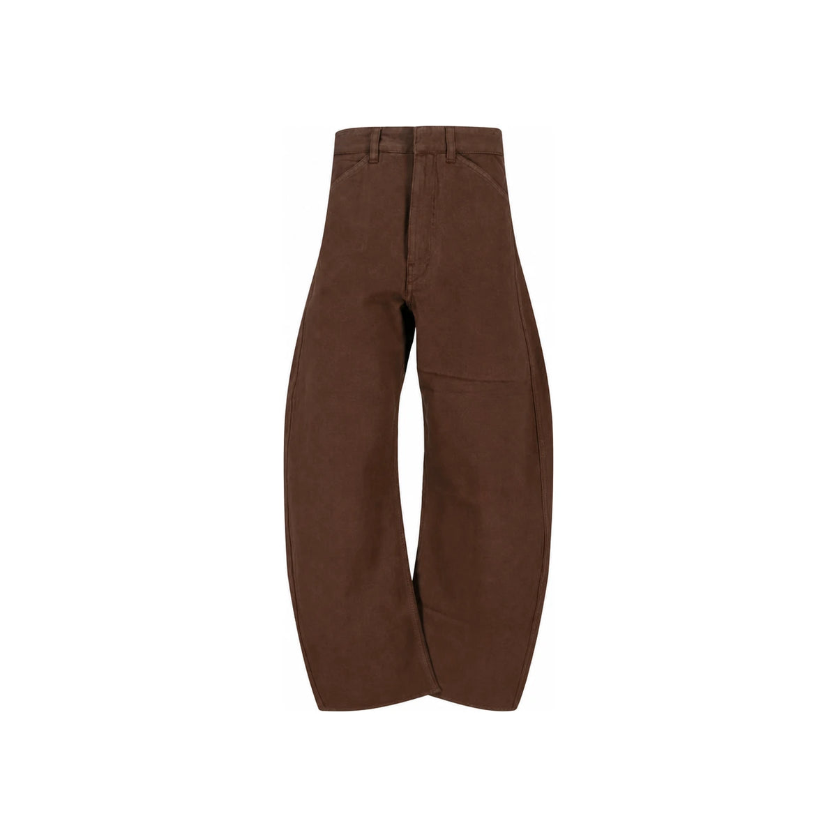 Lemaire High-Waist Curved Pants Women’s Classic Trousers Brown