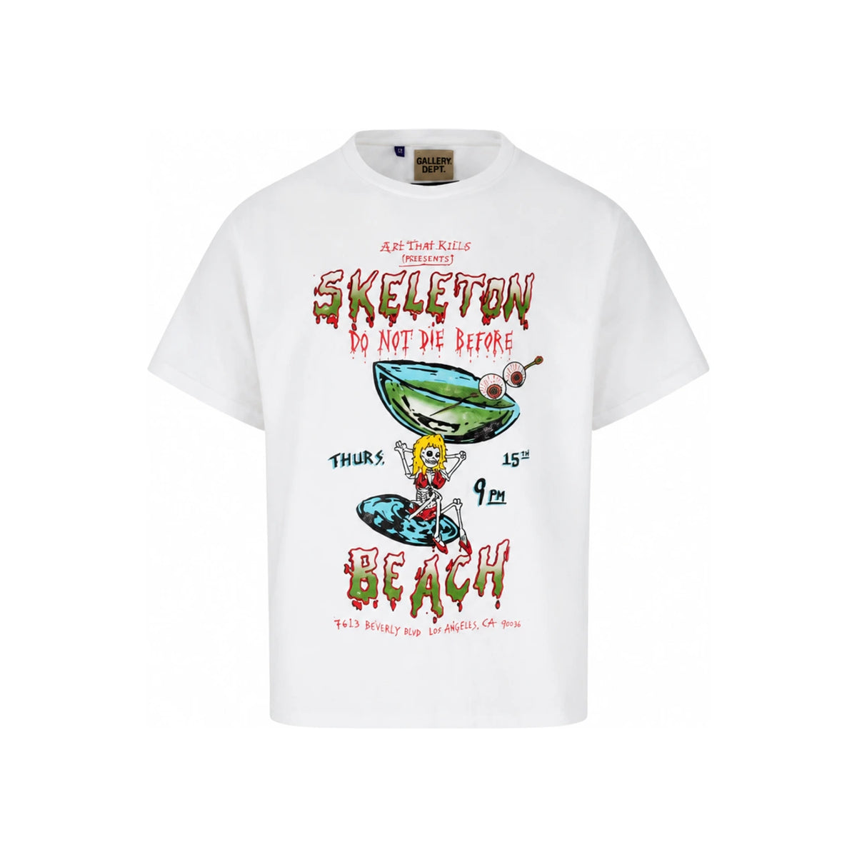 GALLERY DEPT. Short Sleeve T-Shirt for Men TOP011 CLEAN WHITE DOM