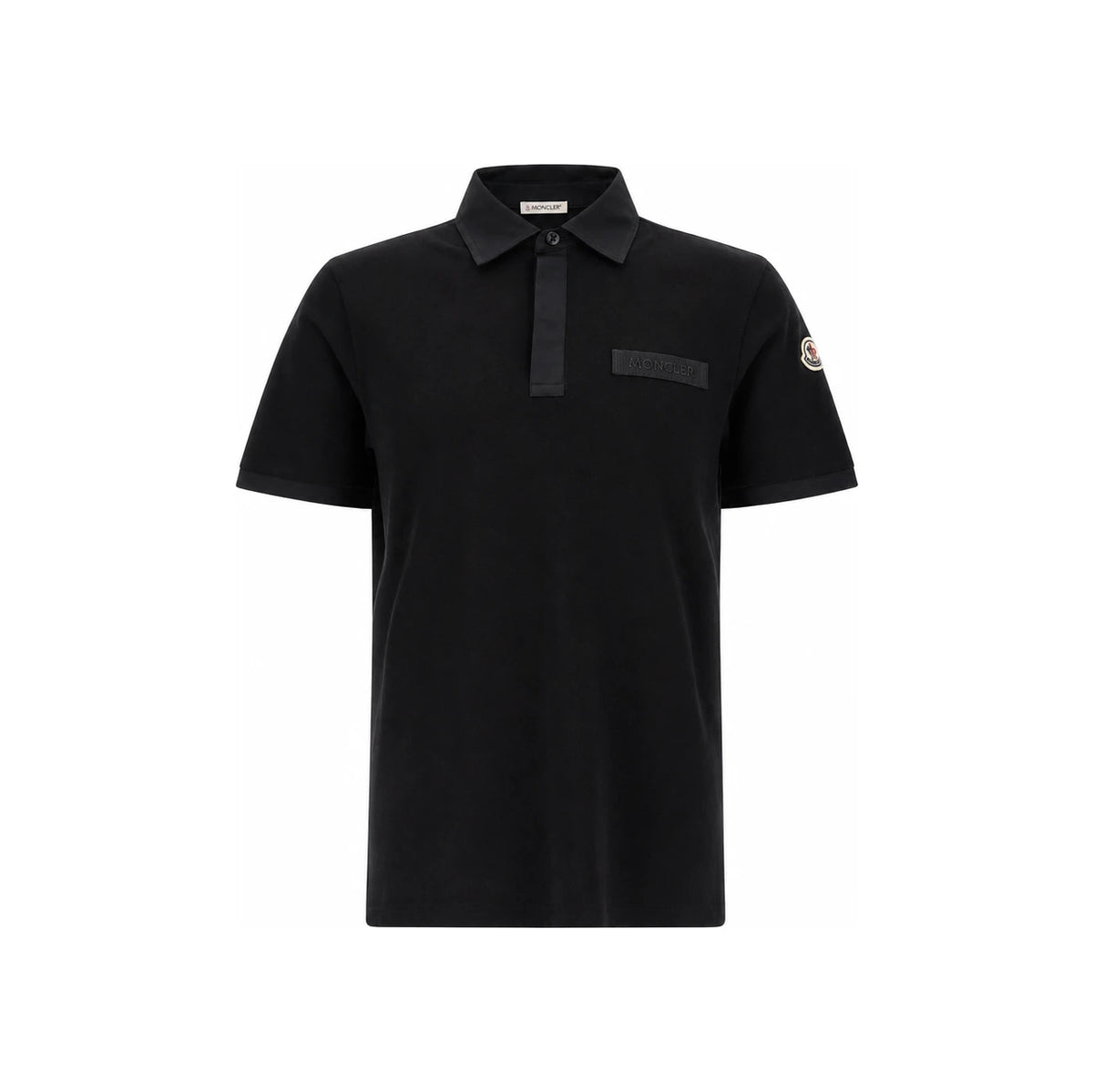 Moncler Cotton Piqué Polo Shirt Black Men’s