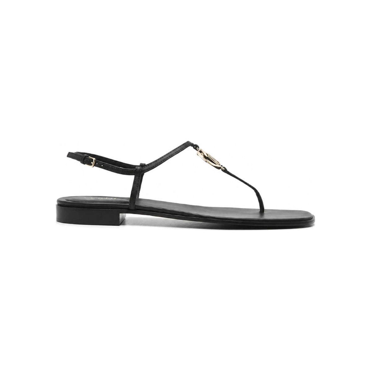GUCCI Black Leather Slide Sandals