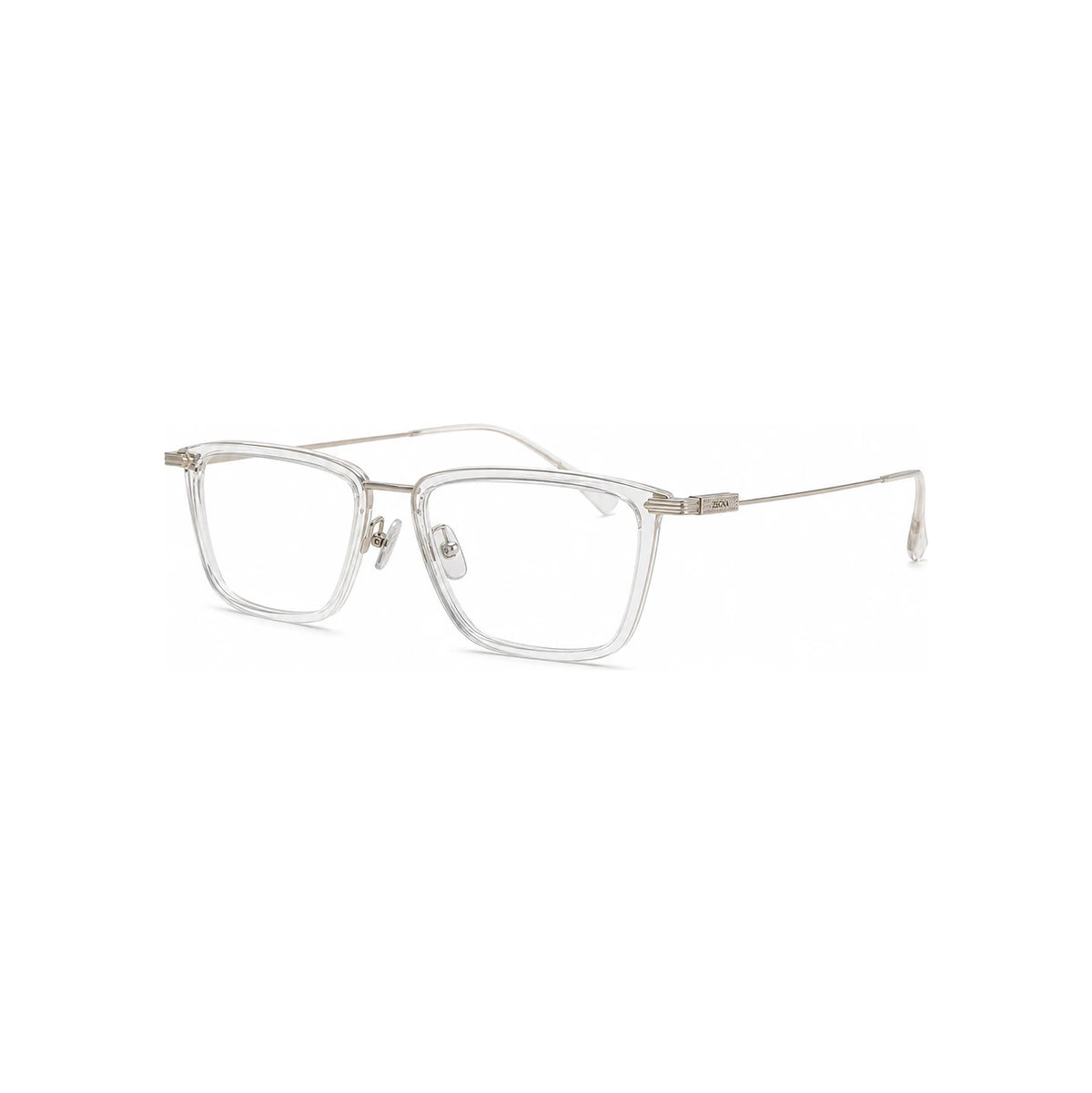 Zegna Clear Rectangle Unisex Eyeglass Frames EZ5288 026