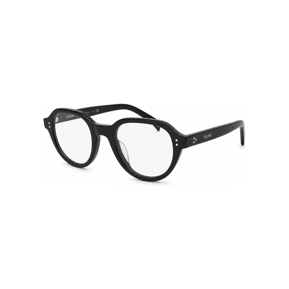 CELINE Black Acetate Round Eyeglass Frames Unisex CL50145I 001