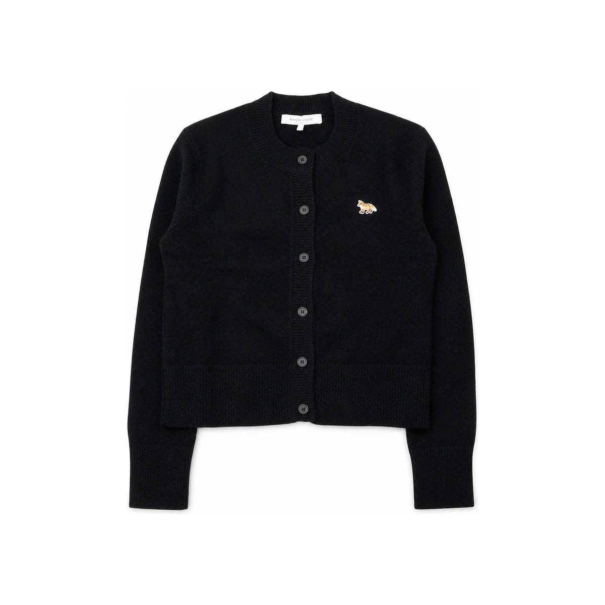Maison Kitsune Women Baby Fox Patch Cardigan Black Knit