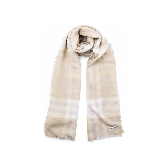BURBERRY Beige Giant Check Scarf 8110469 A1481