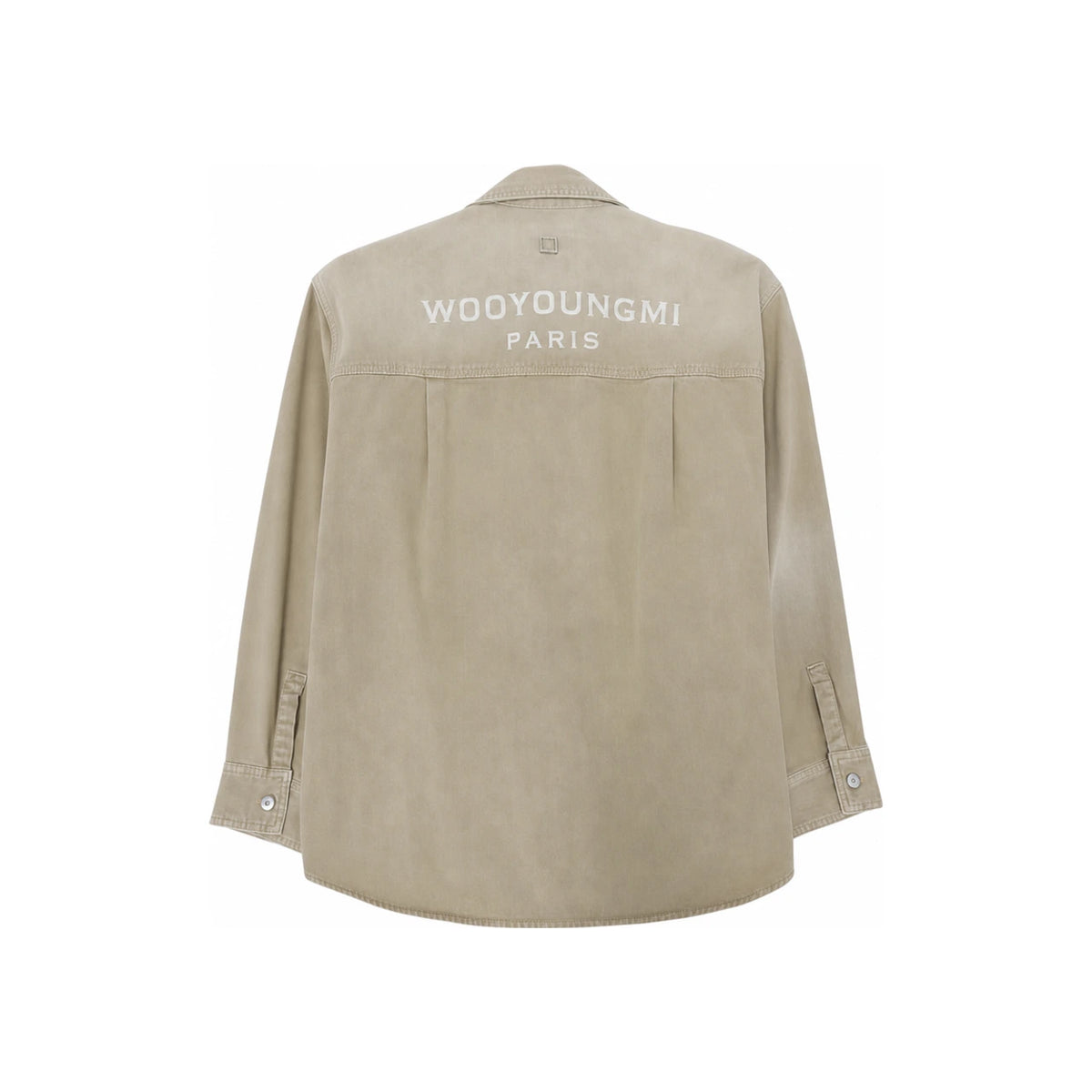 WOOYOUNGMI Back Logo Men's Denim Long-Sleeve Shirt