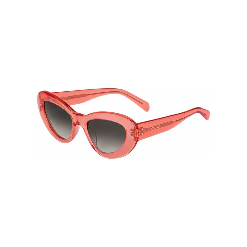 CELINE Transparent Coral Acetate Butterfly Sunglasses 4S320CPLB 32TC