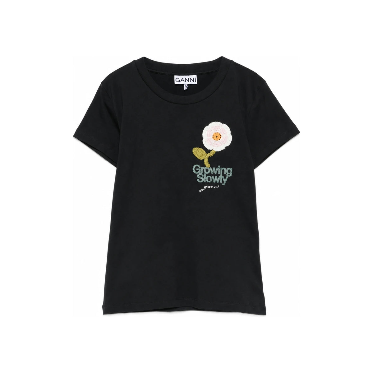 GANNI Cotton Short-Sleeve T-Shirt A1050178252
