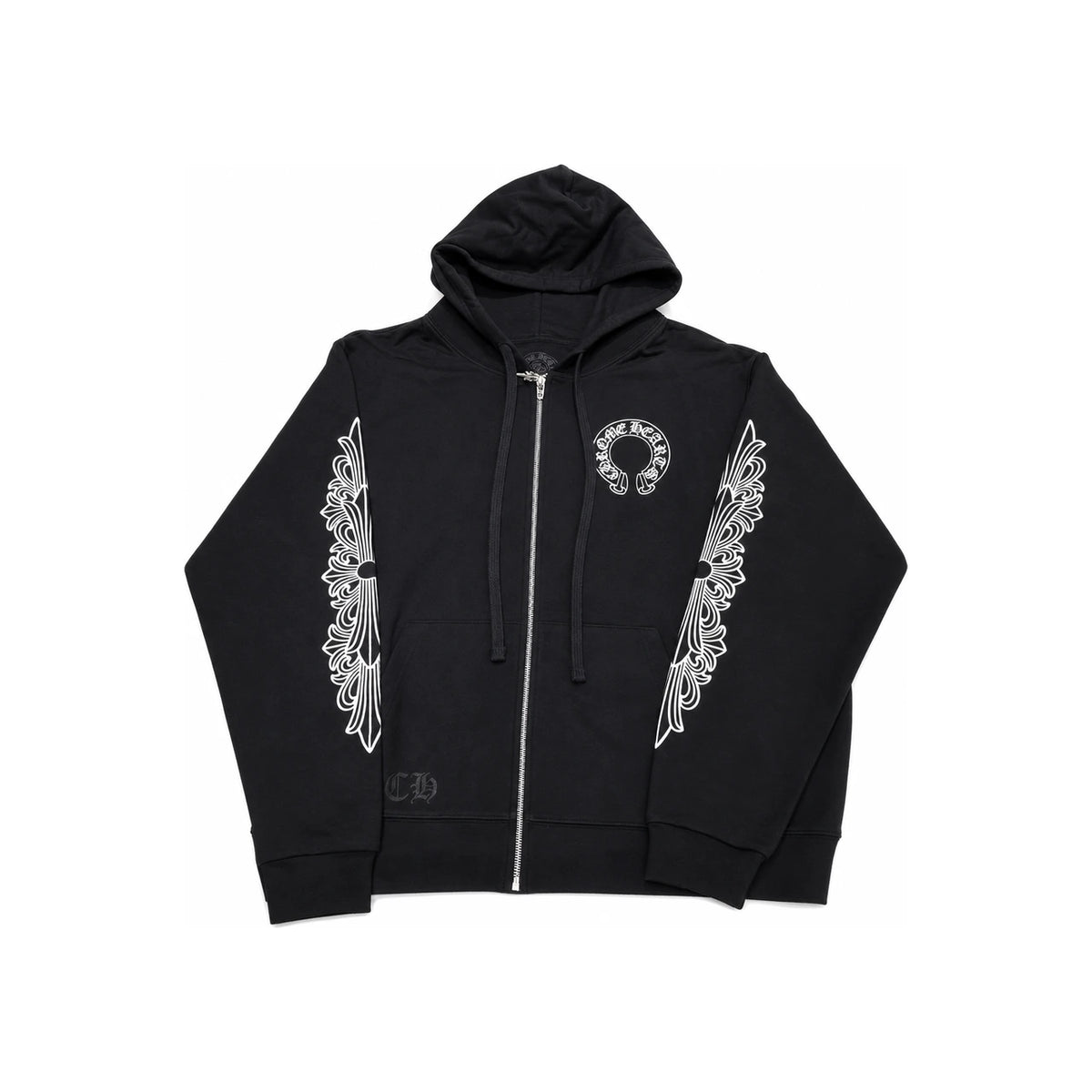 Chrome Hearts Horseshoe Heavyweight Zip Hoodie Black