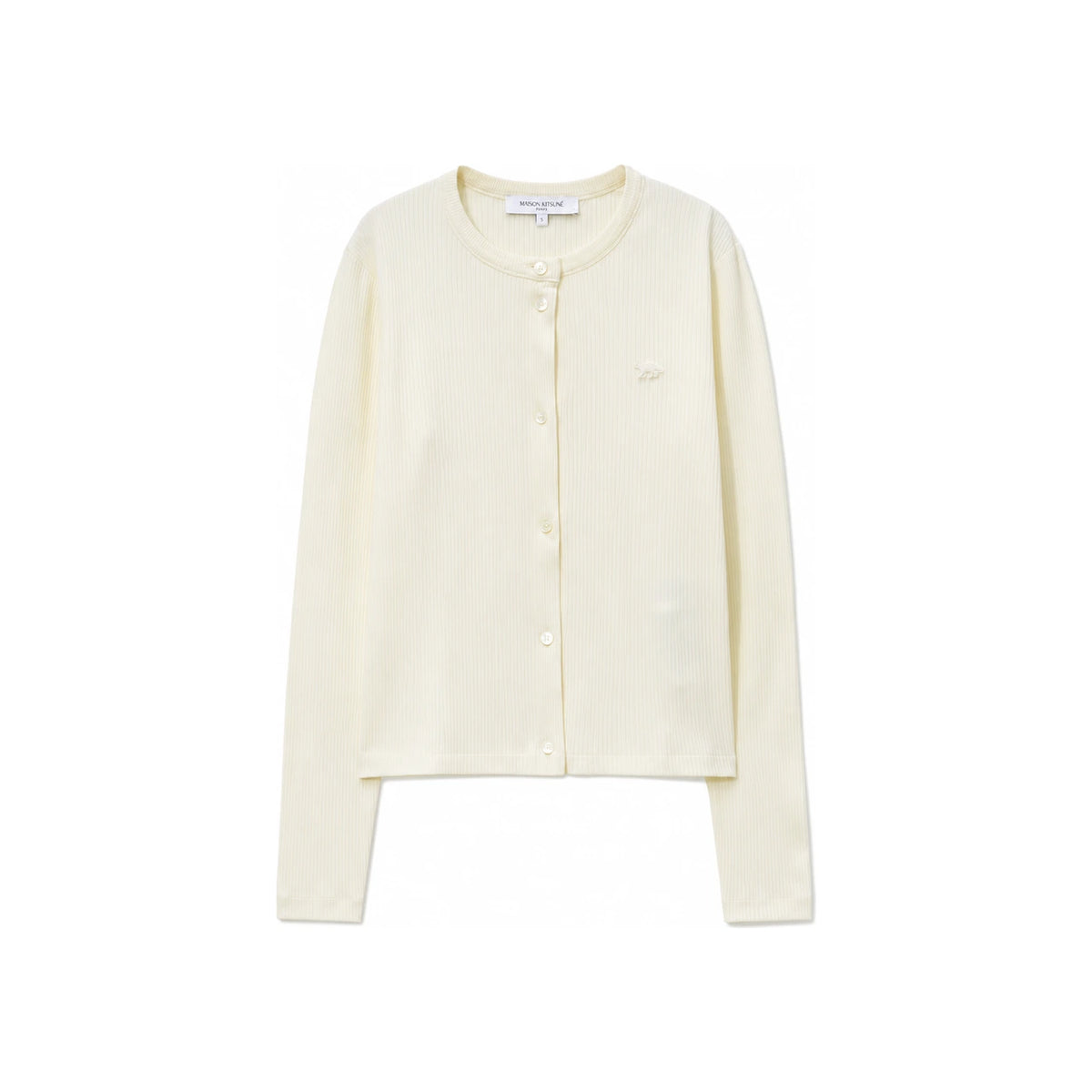 Maison Kitsune Baby Fox Ribbed Cardigan Women’s Navy Knit PW00512 KJ0134 0383
