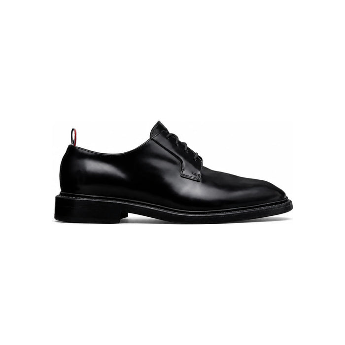 THOM BROWNE Soft Spazzolato Leather Oxford Shoes Black Men