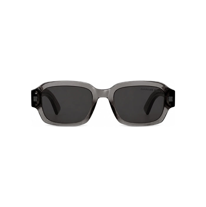 DIOR Oblique S2I Transparent Black Rectangular Sunglasses