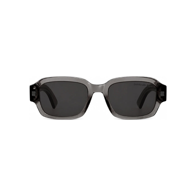 DIOR Oblique S2I Transparent Black Rectangular Sunglasses