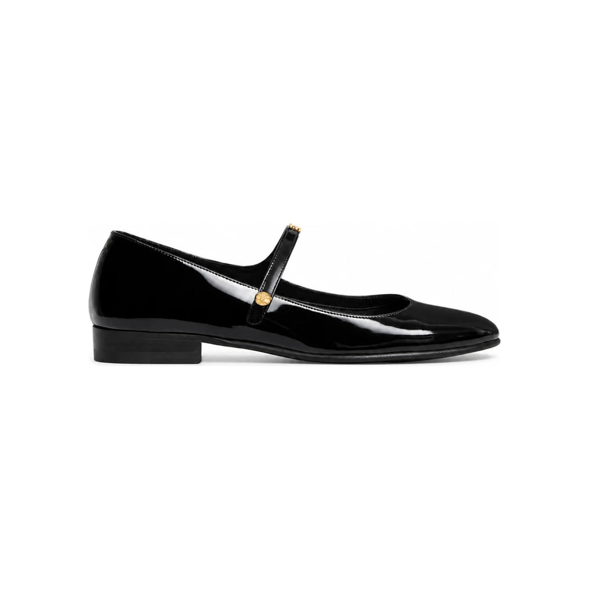 CELINE Glossy Calfskin Black City Mary Jane Ballerina Loafers 366315267D 38NO