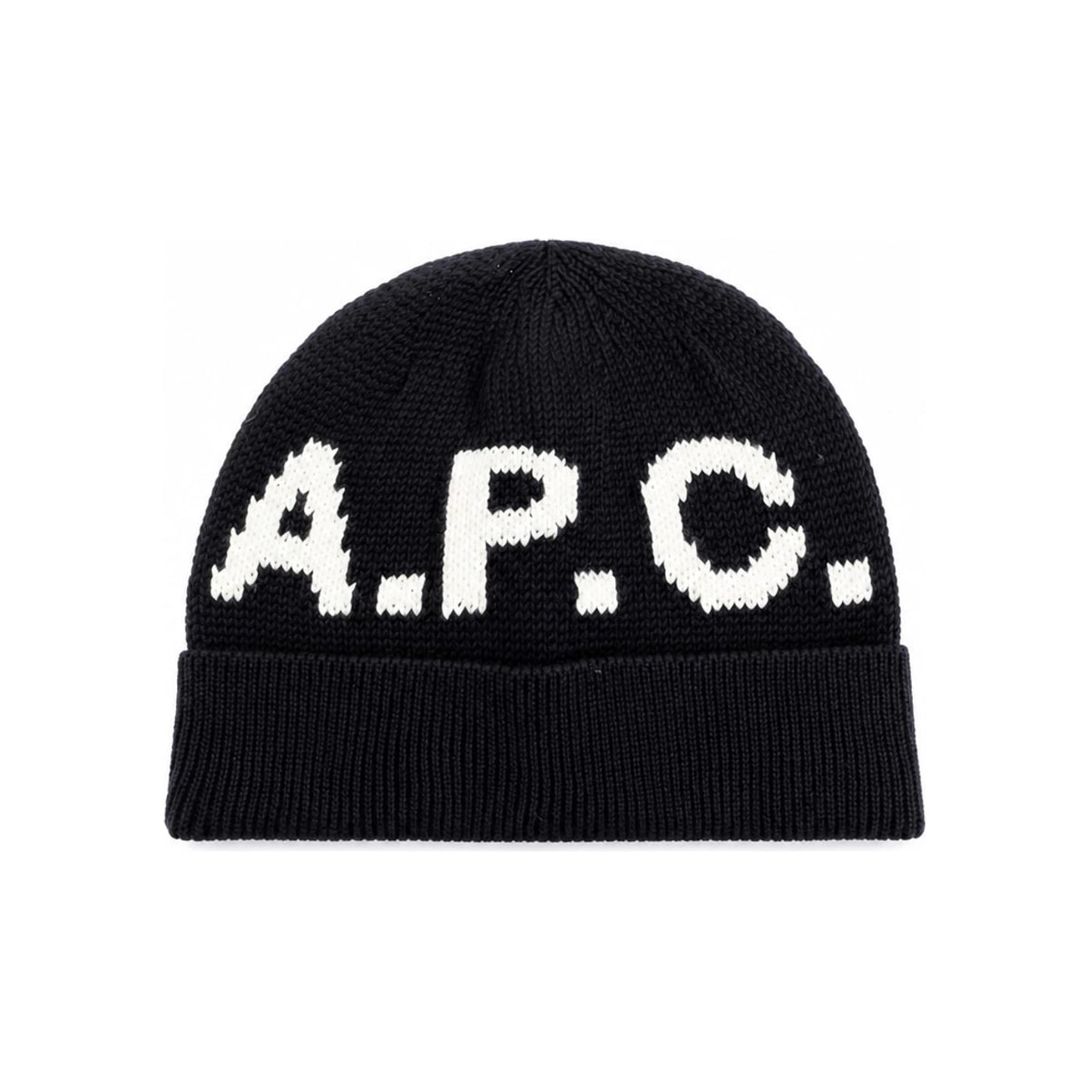 A.P.C. Dark Navy Signature Logo Beanie M25113 IAK