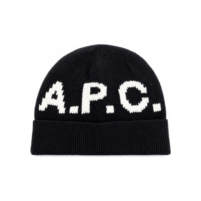 A.P.C. Dark Navy Signature Logo Beanie M25113 IAK