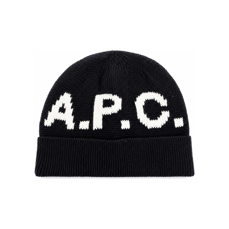 A.P.C. Dark Navy Signature Logo Beanie M25113 IAK