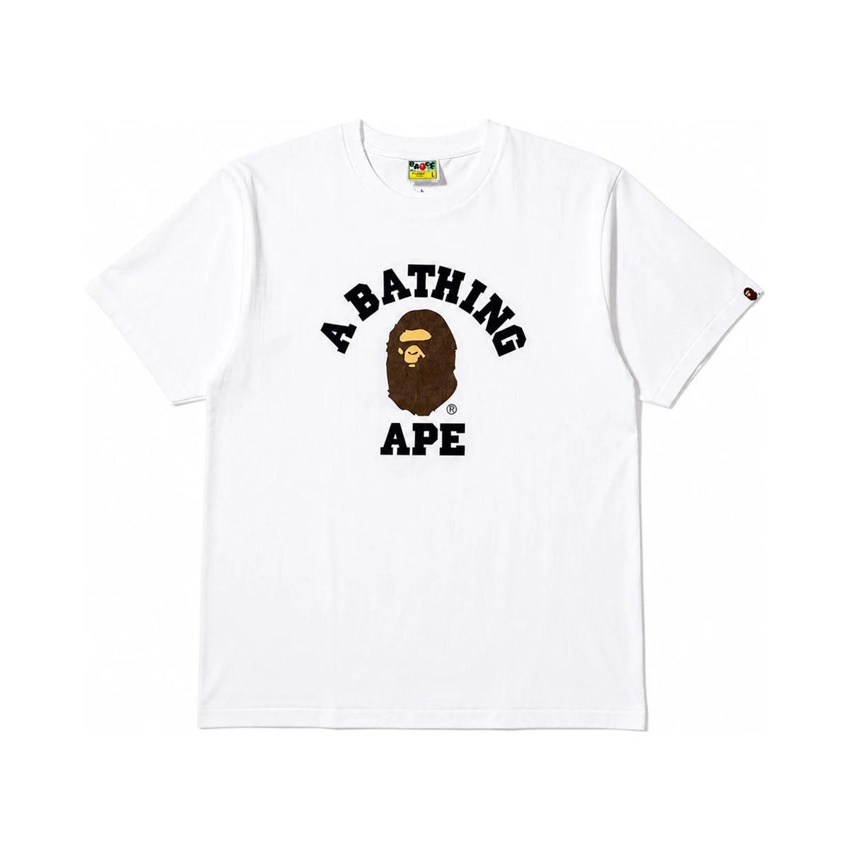 BAPE College Short Sleeve T-Shirt White Unisex