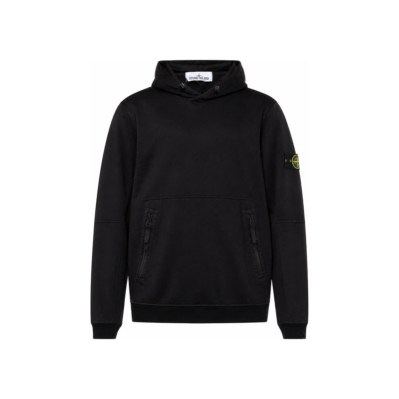 STONE ISLAND Black Cotton Hooded Sweatshirt Women 801565777 V0029
