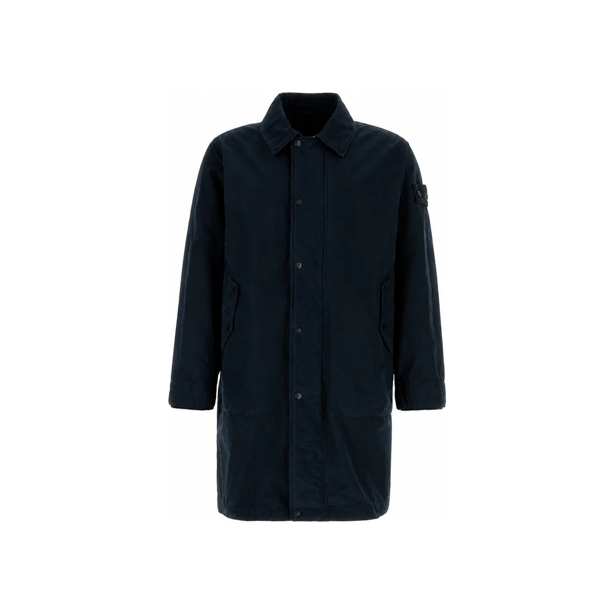 STONE ISLAND Black Cotton Trench Coat for Men
