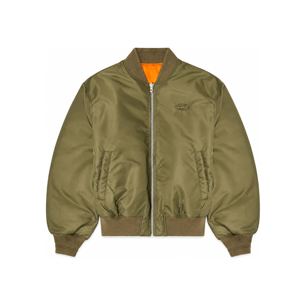 DIESEL Black Nylon Bomber Jacket for Men