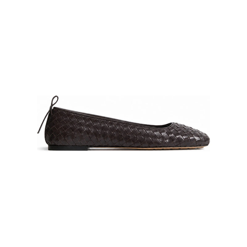 Bottega Veneta Espresso Charlotte Ballerina Flats