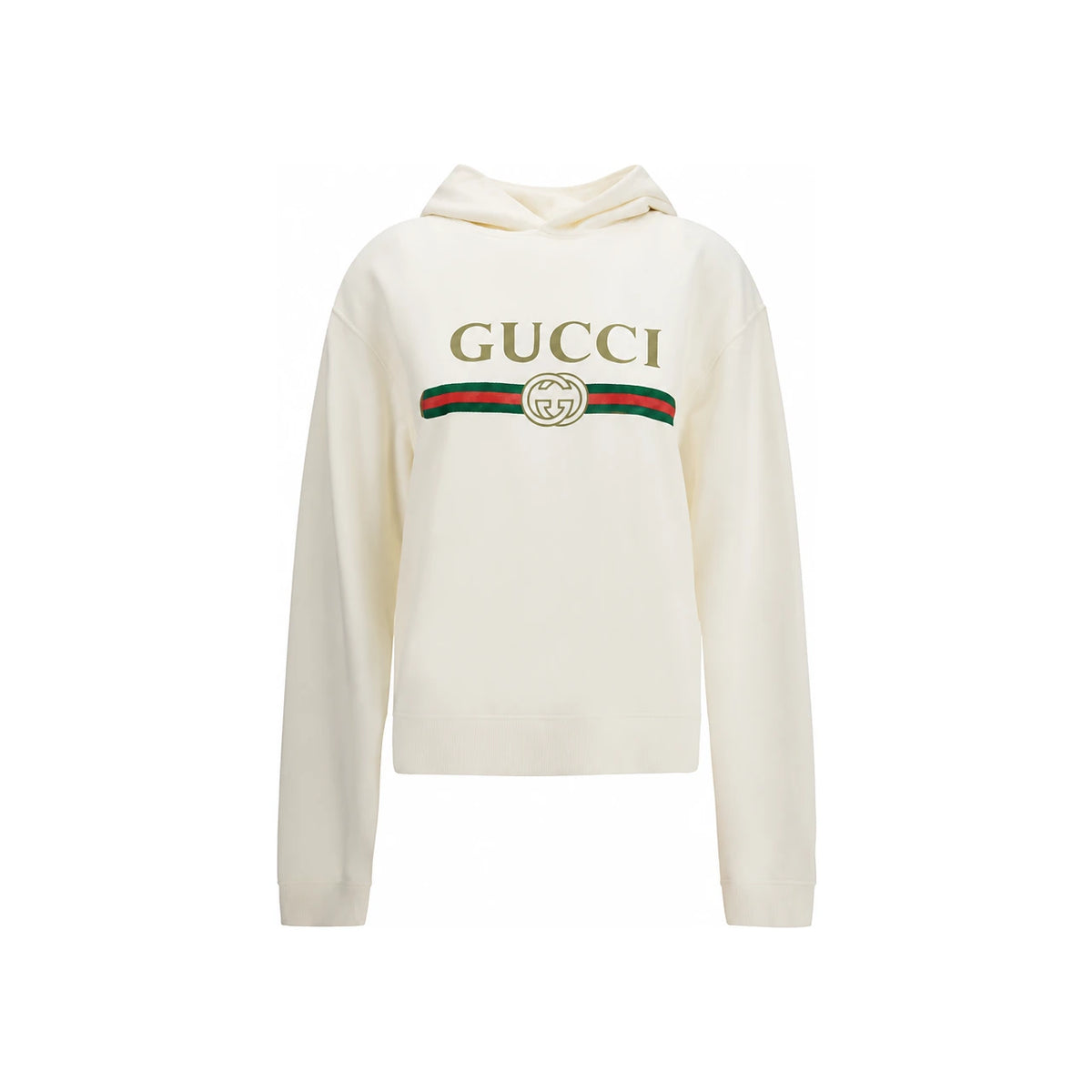 GUCCI Black Cotton Logo Hoodie for Women