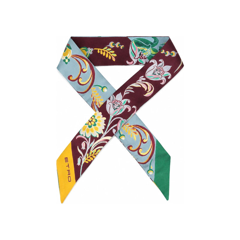 Etro Paisley Skinny Silk Scarf for Women WATA0016 AKC57X0866