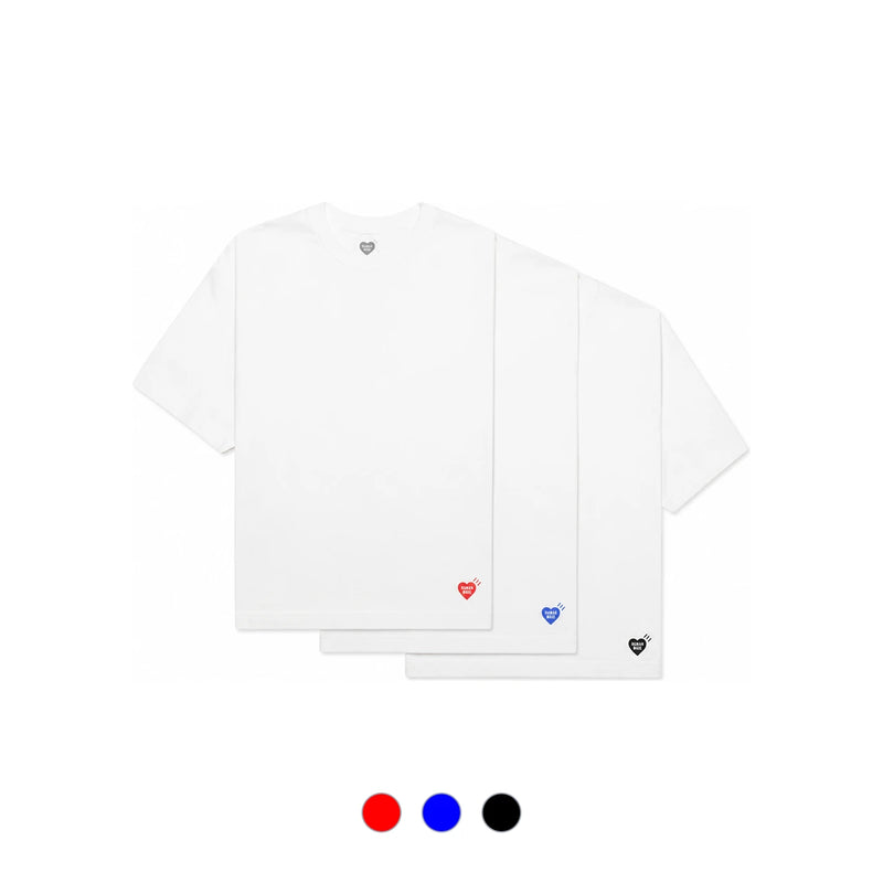 Humanmade Short Sleeve T-Shirt Men Cotton White Crewneck HM00CS001 GRAY DOM