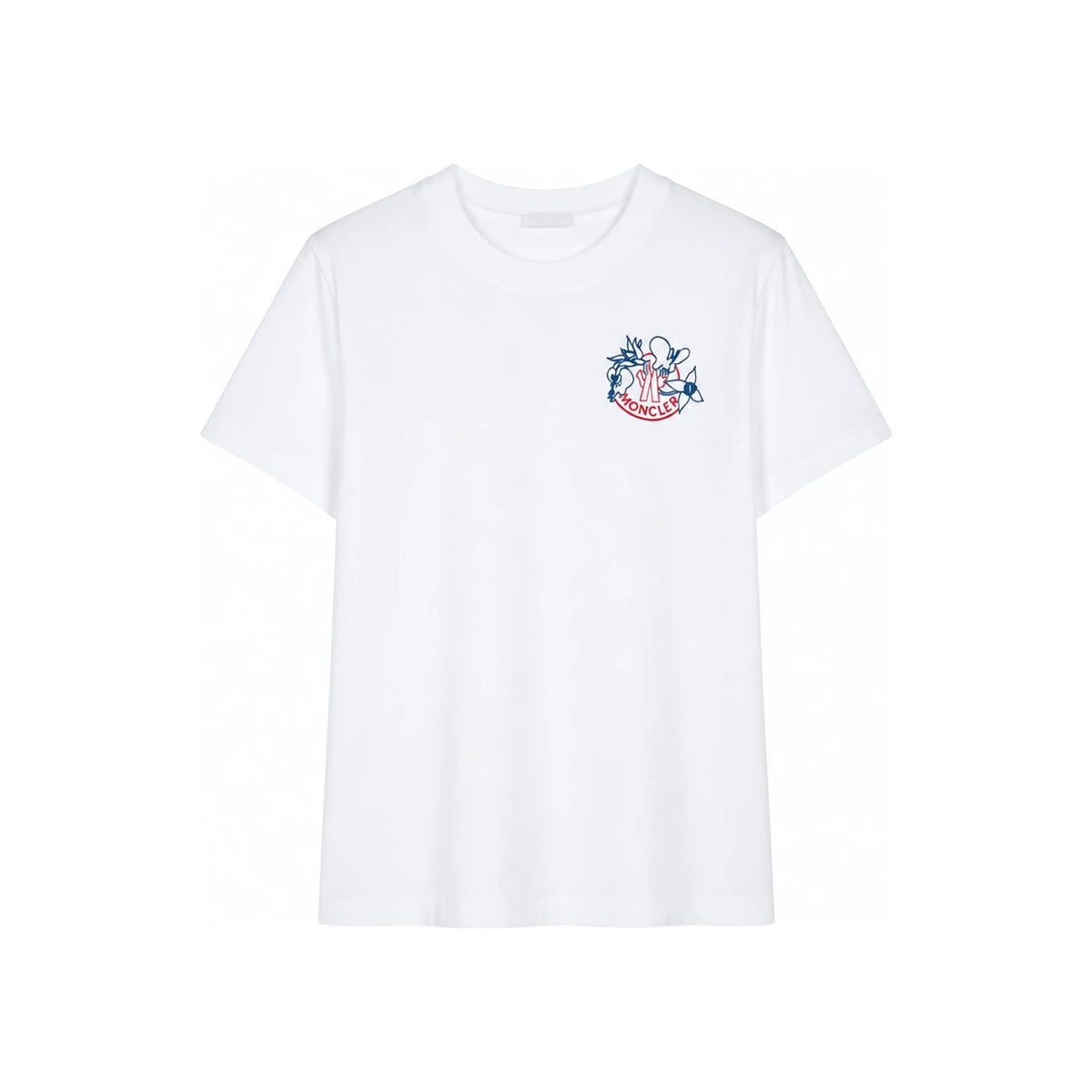 Moncler Women’s Short Sleeve T-Shirt White Cotton Tee