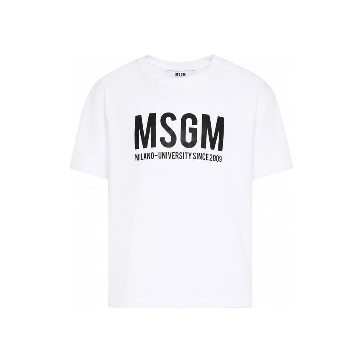 MSGM Kids Womens Jersey T-Shirt White S6MSJUTH051 001