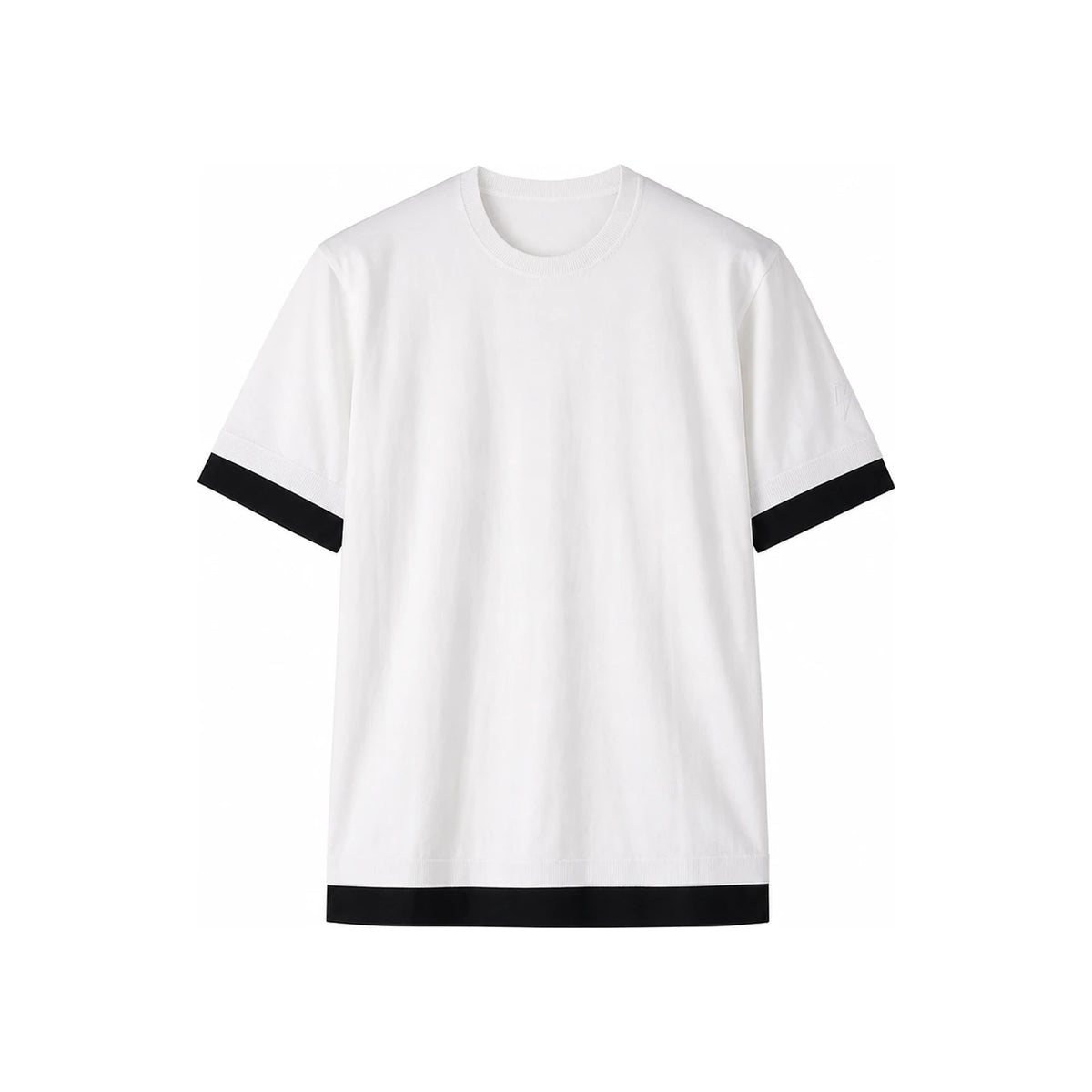 Neil Barrett Bolt Embroidered Layered Short Sleeve T-Shirt White