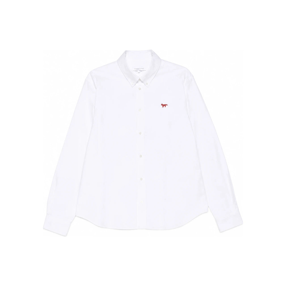 Maison Kitsune Profile Fox Logo Regular Fit Long Sleeve Shirt for Men