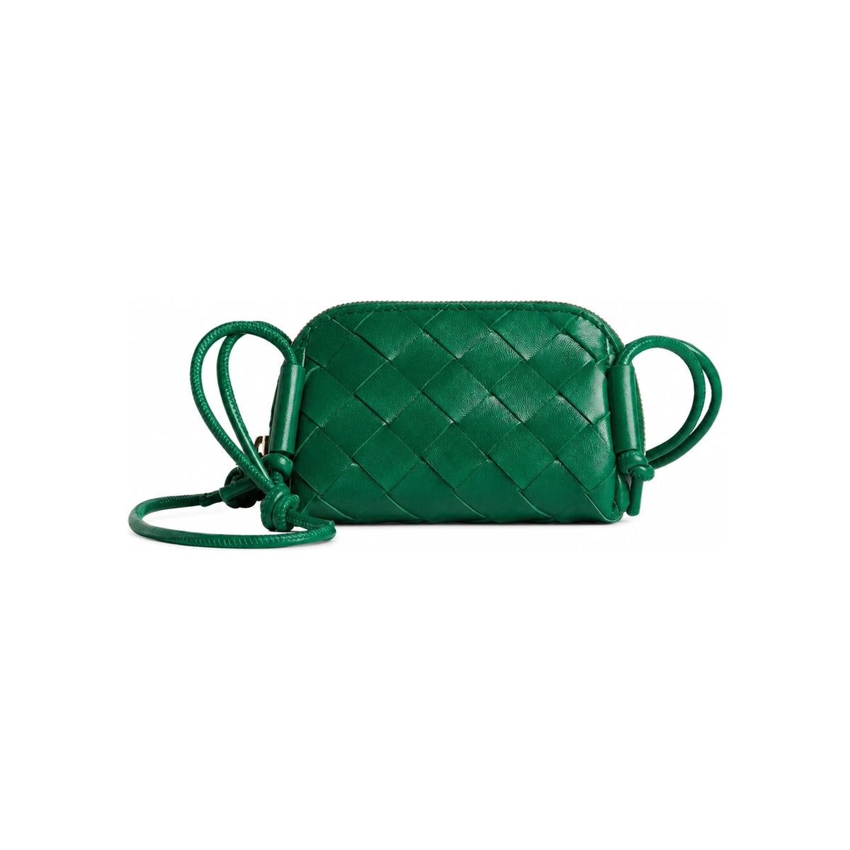 Bottega Veneta Intrecciato Candy Concert Pouch Jungle Green